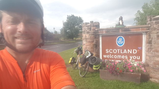 Reaching the border of Scotland.