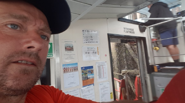 On the Ferry at Fleetwood. It looks like it will make it! Time 11:39am.