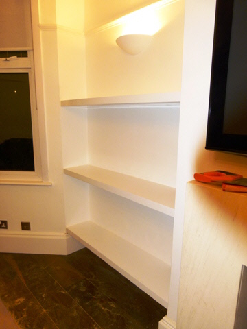 Upminster High Gloss Shelves Fitted