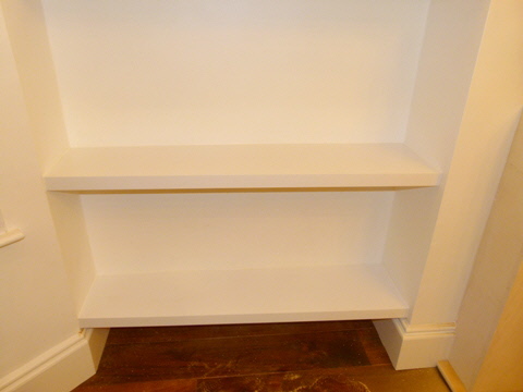 Upminster High Gloss Shelves Fitted