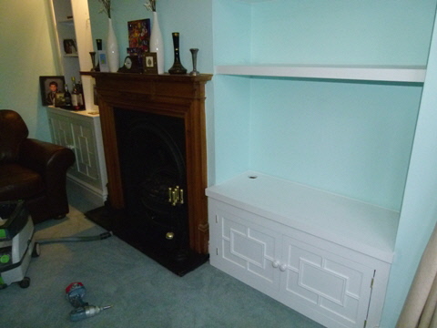 edwardian alcove cabinets