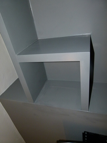 dark grey fitted designer alcove units