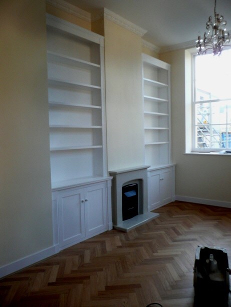 office desk and storage