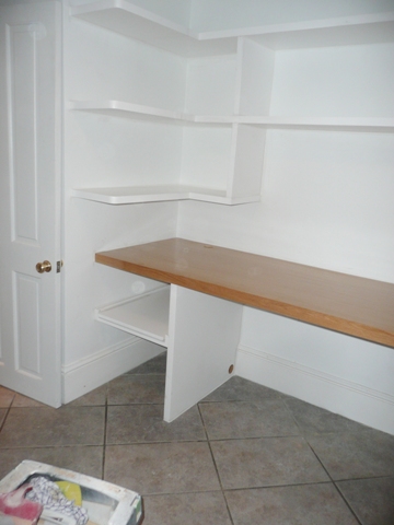 walnut shelving