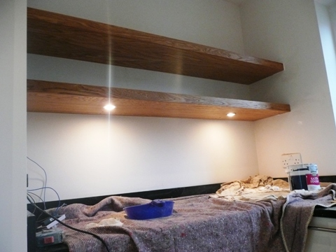 walnut shelving