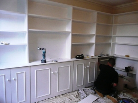 home office library and shelving installations
