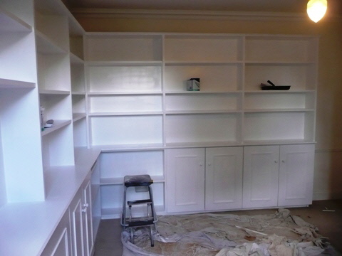 home office library and shelving installations