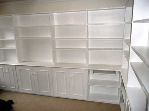 home office library and shelving installations