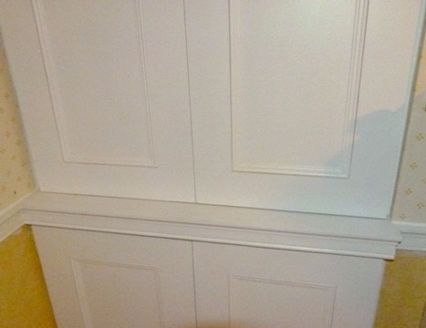 office desk and storage