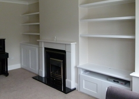 office desk and storage