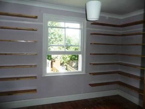custom house shelves